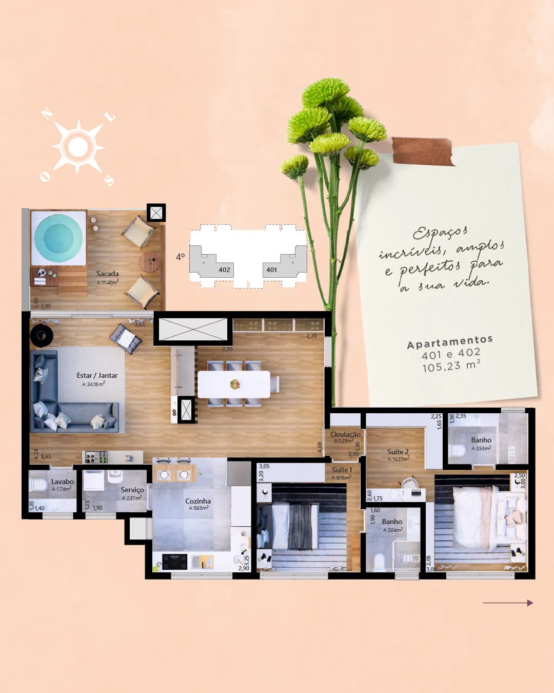 Imagem Apartamento à venda em Gramado, Centro, com 2 quartos, 86.26m2