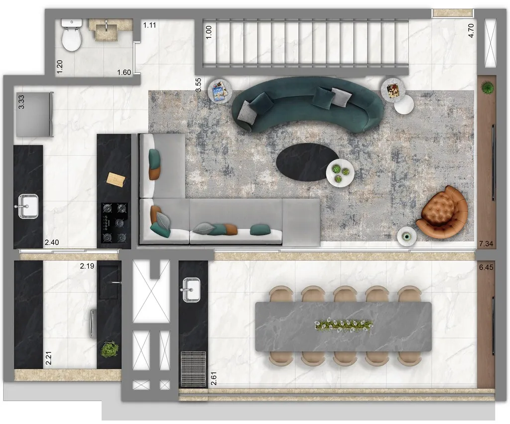 Imagem Living Villaggio Tatuapé Firenze - Living Villaggio Tatuapé Firenze