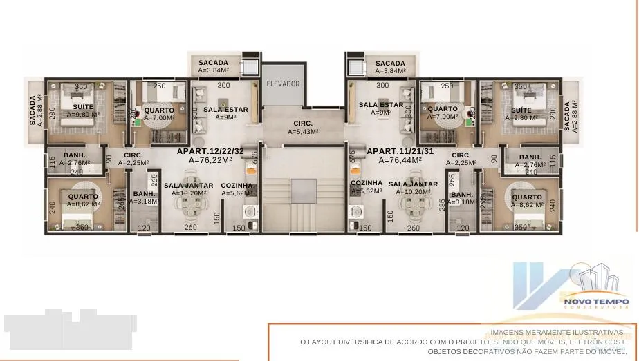 Imagem Apartamento para Venda em Curitiba, Boqueirão, 3 dormitórios, 1 suíte, 2 banheiros, 2 vagas