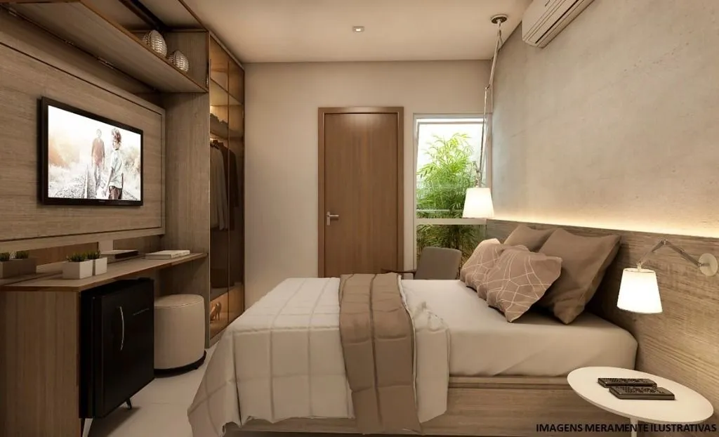 Imagem Flat mobiliado no Bessa com vista mar, piscina e garagem. Excelente para investir ou morar perto da praia.