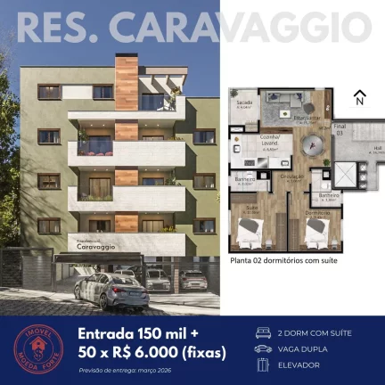 Imagem Apartamento 2 quartos sendo 1 suíte para venda no bairro Santa Catarina em Caxias do Sul