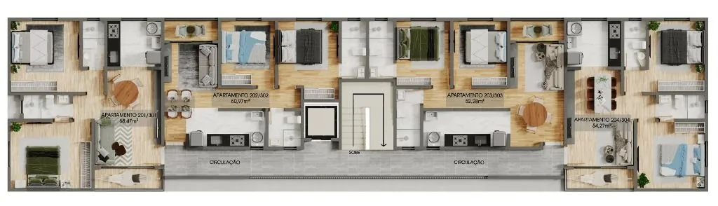 Imagem Apartamento com 2 dormitórios à venda, 54 m² por R$ 369.997,00 - Altiplano Cabo Branco - João Pessoa/PB