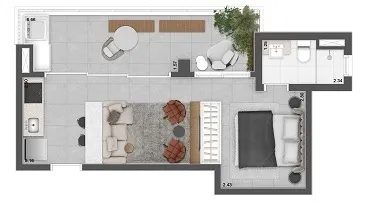 Imagem Se existe uma felicidade que se pode comprar, é aquela de viver bem, num apartamento do jeito que v...