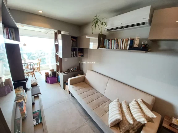 Imagem Apartamento para venda ou locação no Brooklin Paulista, São Paulo-SP: 1 quarto, 1 sala, 1 banheiro, 1 vaga de garagem!