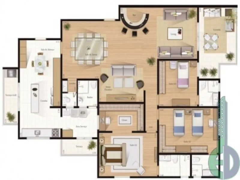 Imagem Condomínio Exclusive Garden Santo André, apartamento com 4 quartos à venda em Bairro Jardim Santo André SP
