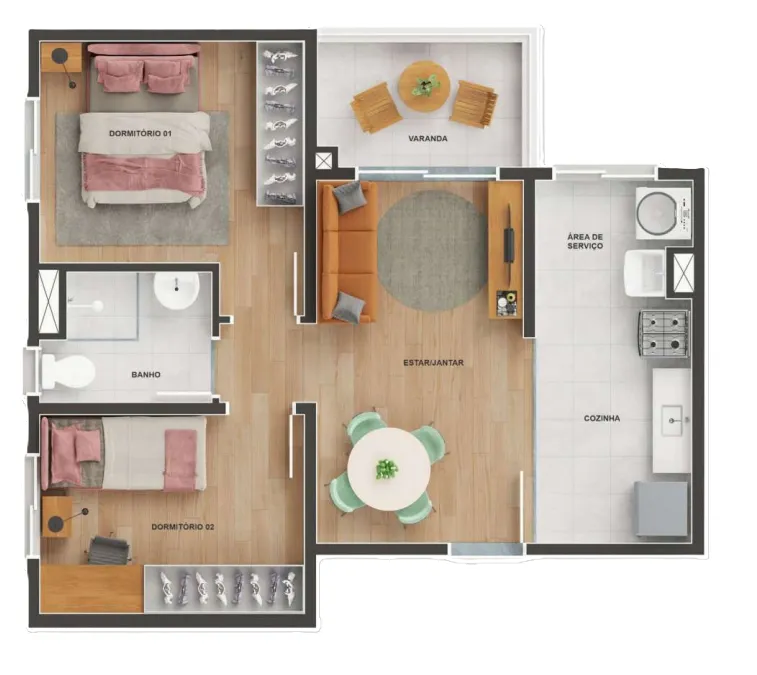 Imagem Apartamento à venda no bairro Residencial Porto Seguro - Goiânia/GO