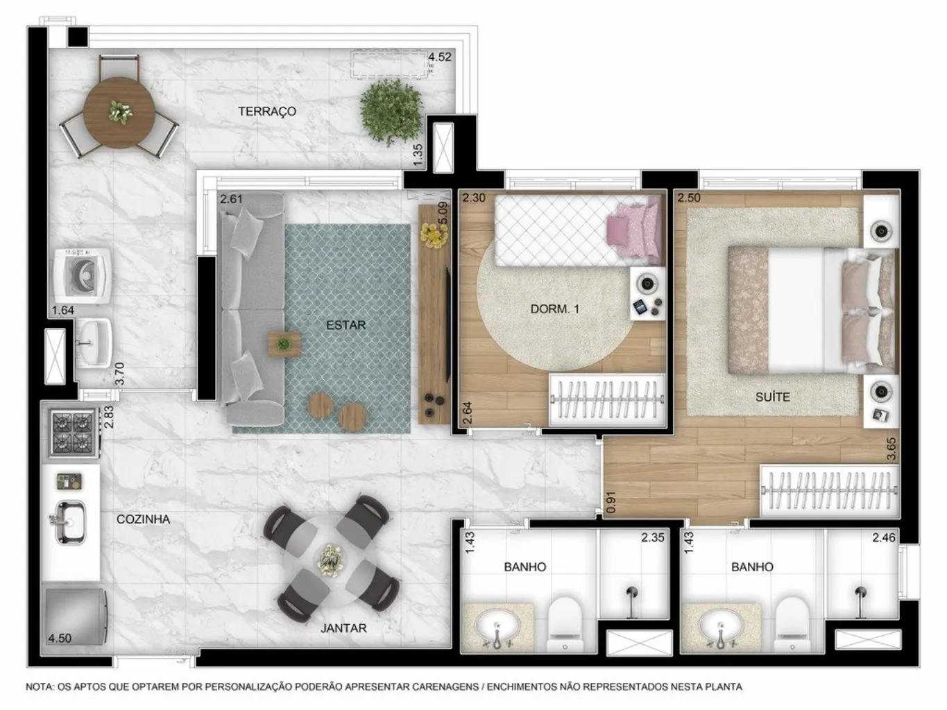 Imagem Condomínio Tangran Conceição, apartamento com 3 quartos a venda em Conceição São Paulo SP