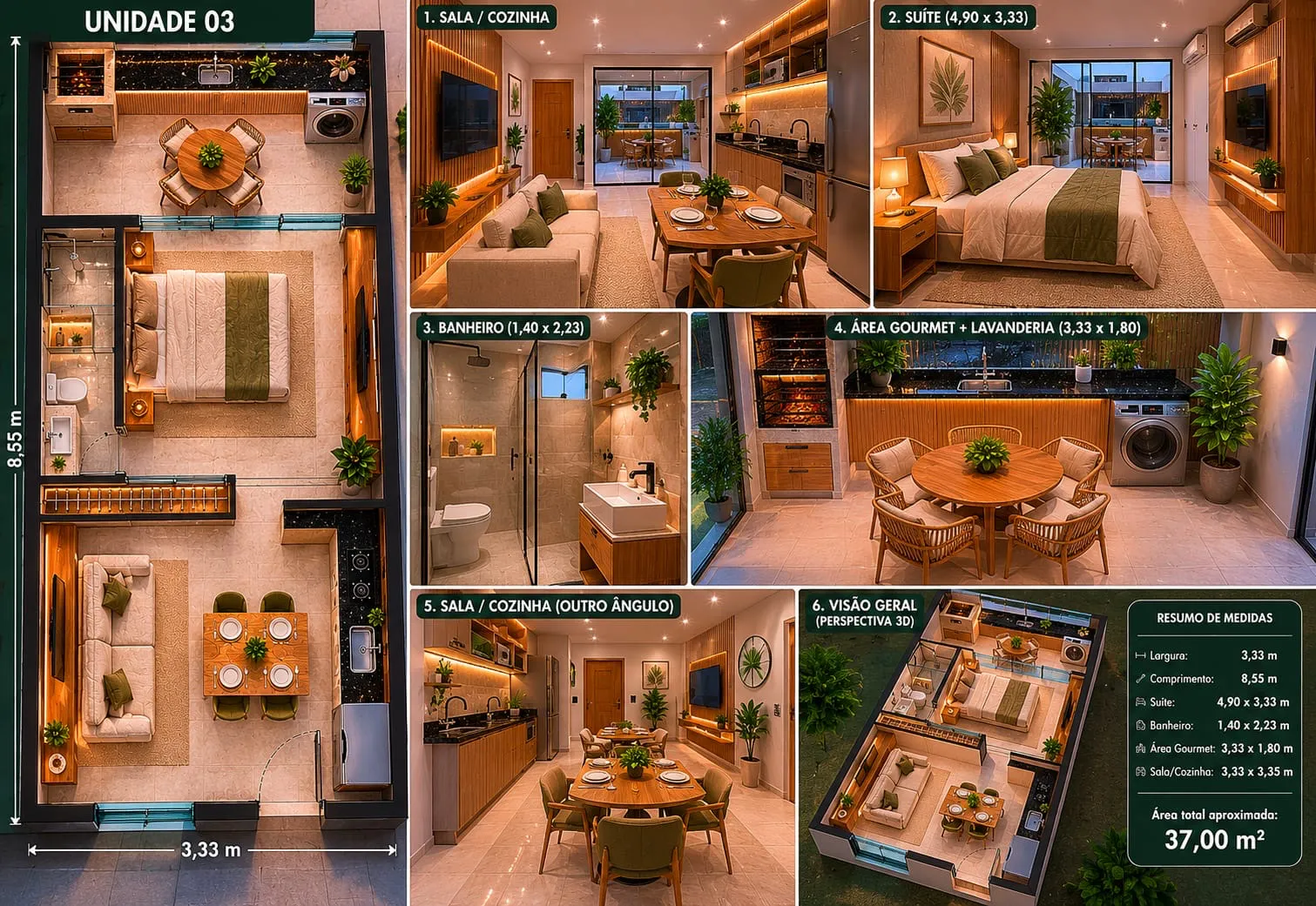 Imagem Flat com 1 Quarto à Venda, 32 m² em Pontal de Santa Marina - Caraguatatuba