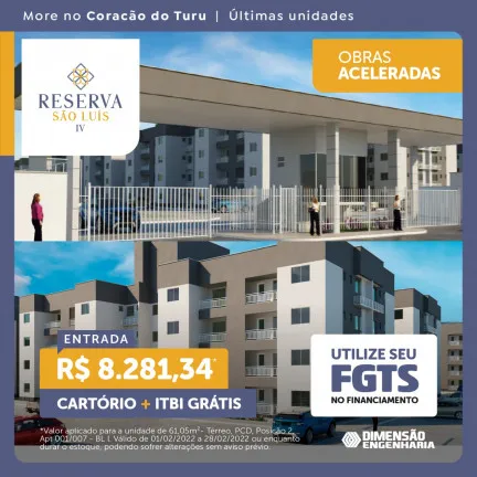 Foto do imóvel Apartamento com 2 Quartos à Venda, 55 m² em Jardim Eldorado - São Luís