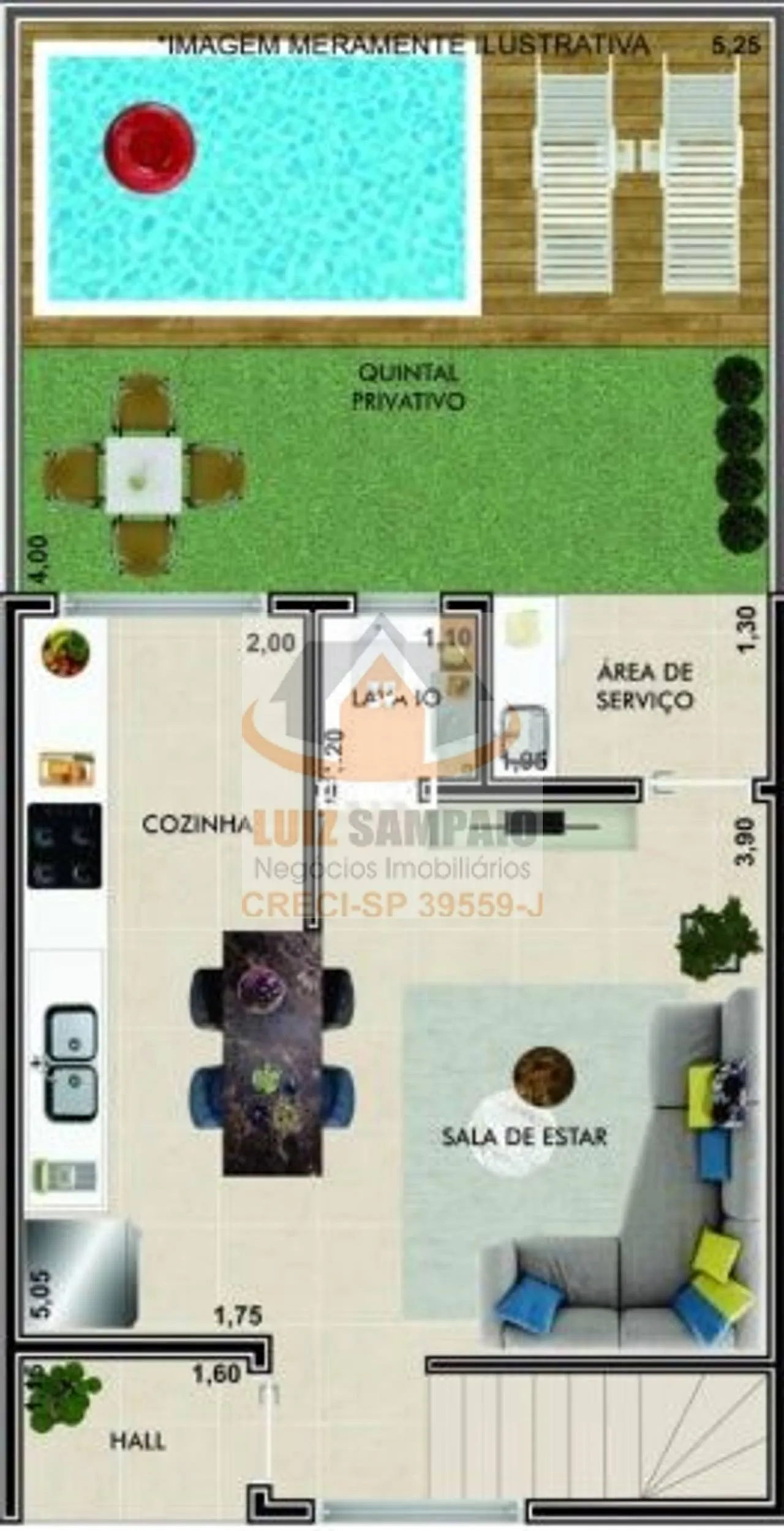 Imagem Sobrados novos em Condomínio Frente ao Mar em Itanhaém-SP, 2 Quartos, 2 Suítes, 2 Salas, 1 Vaga, 96,02 m² no Suarão.