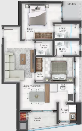 Imagem Vila Nova de Gaia - Apartamento à venda no bairro Morretes - Itapema/SC