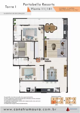 Imagem Apartamento com 3 dormitórios à venda, 113,72 m² a partir de R$ 804.227, - Centro - Mongaguá/SP