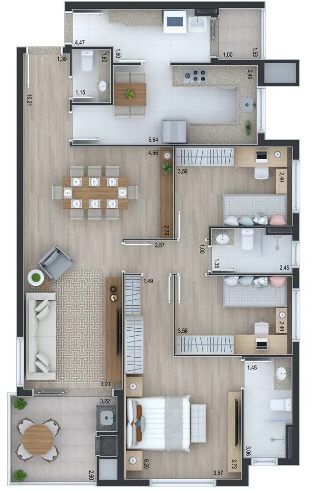Imagem APARTAMENTO RESIDENCIAL em Curitiba - PR, Ahú