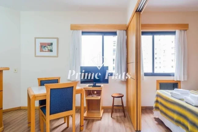 Imagem Flat disponível para venda no Hotel Hampton Park no Jardim Paulista, com 31m², 1 dormitório e 1 vaga