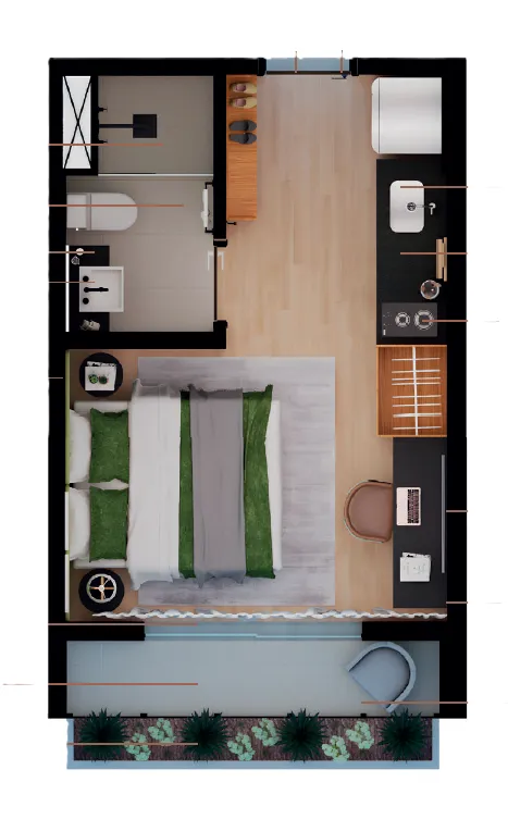 Imagem Um projeto conectado às tendências de quem planeja morar e investir em um apartamento estratégico...