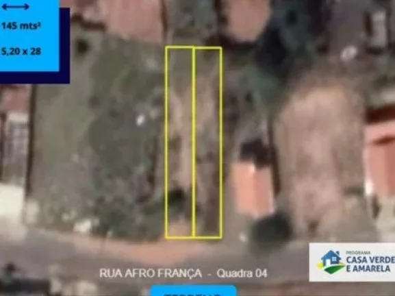 Imagem Bauru/SP, Vila São Manoel, Terreno de 145m². Financiamento Casa Verde Amarela.