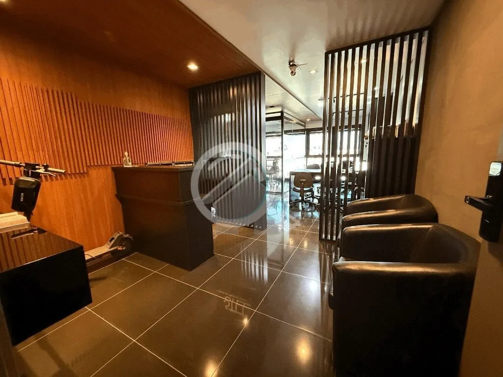 Imagem Sala comercial mobiliada no sofisticado empreendimento Walk Business, localizada no 9º andar, de fr...