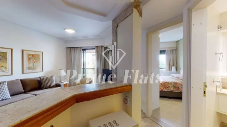 Imagem Flat disponível para venda no Golden Tower Residence no Itaim, com 40m², 1 dormitório e 1 vaga de garagem