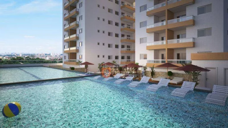 Imagem Apartamento com 2 dormitórios à venda, 57 m² por R$ 480.000 - Boqueirão - Praia Grande/SP