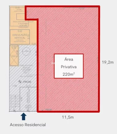 Imagem Loja com 220m² na República