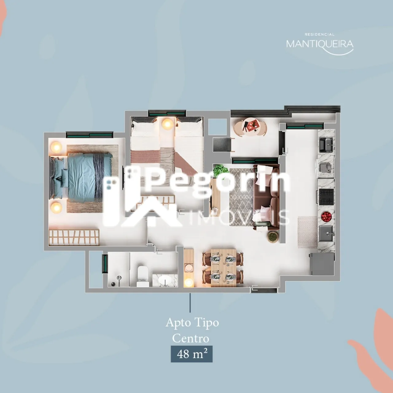 Imagem Apartamento à venda em Curitiba, Bairro Alto, com 2 quartos, 56,00m²