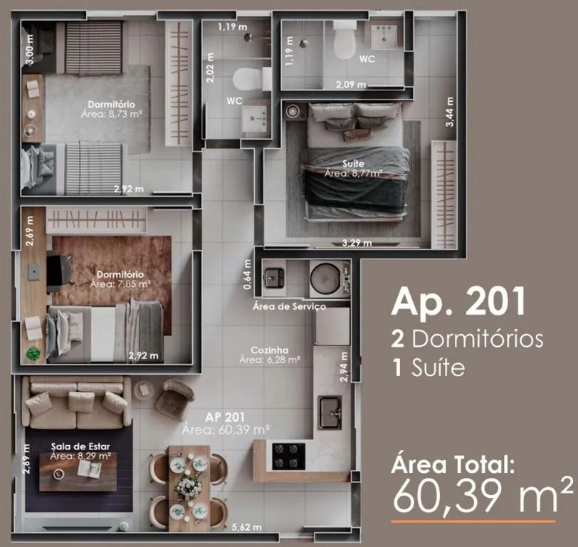 Imagem Apartamento à venda, 60 m² por R$ 414.996,00 - Altiplano Cabo Branco - João Pessoa/PB