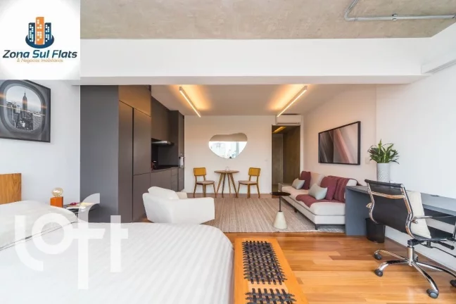 Imagem Apartamento Mobiliado à Venda No Itaim Bibi Com 1 Dormitório e 1 Vaga