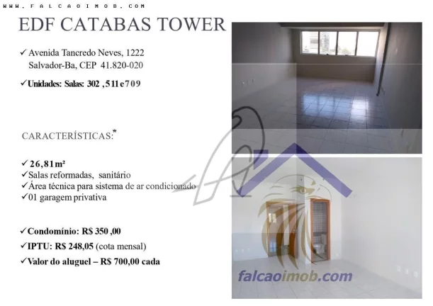 Imagem Sala comercial para alugar, no Sala Comercial, em Salvador, Caminho das Árvores, 26,81m2