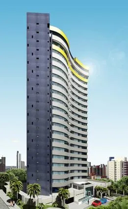 Imagem Apartamento de 54 m² no Vuarnet Home Service, em Miramar, João Pessoa, com 2 quartos, sendo 1 suíte, 2 banheiros e 2 vagas de garagem.