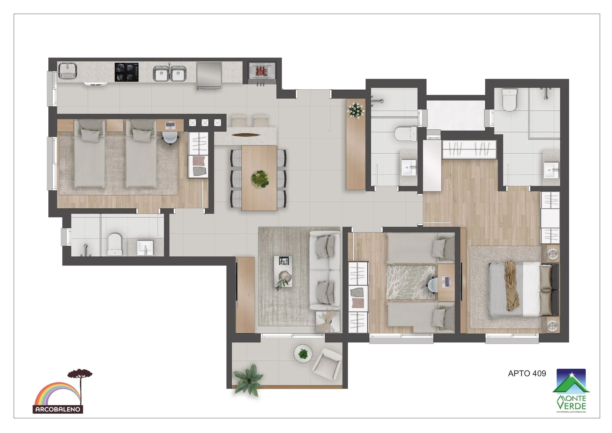 Imagem Apartamento à venda em Gramado, Floresta, com 1 quarto, 46.94m2