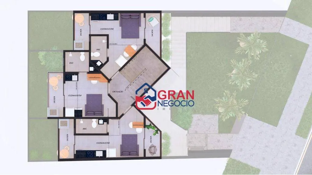 Imagem Studio com 1 dormitório à venda, 27 m² por R$ 265.050,00 - Água Verde - Curitiba/PR