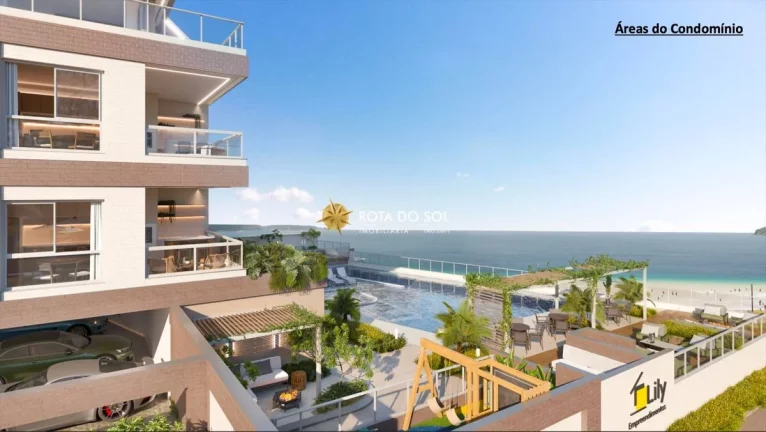 Imagem Pérola do Mar Apartamento novo 3 suítes frente avenida Praia Bombinhas SC