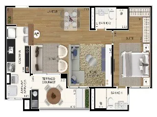 Imagem Apartamento à venda com 2 quartos em Vila Pires Santo André SP