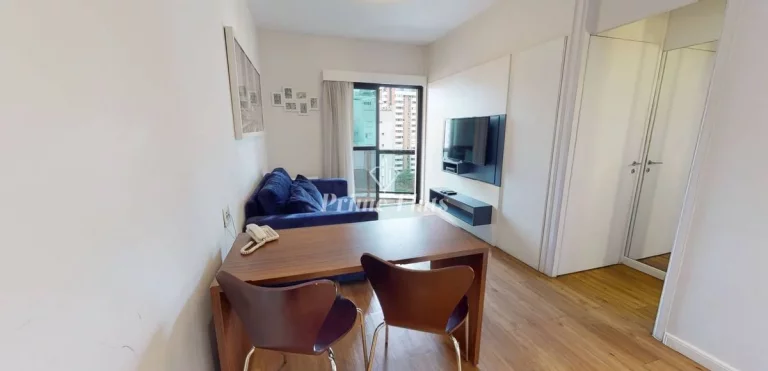 Imagem Flat no Edifício The Town Flat Service disponível para locação, com 1 dormitório e vaga