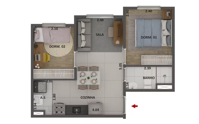 Imagem MÉRITO BARRA FUNDA - CURY - Apto 34m², ótima localização, próximo ao Terminal Palmeiras-Barra Funda!!