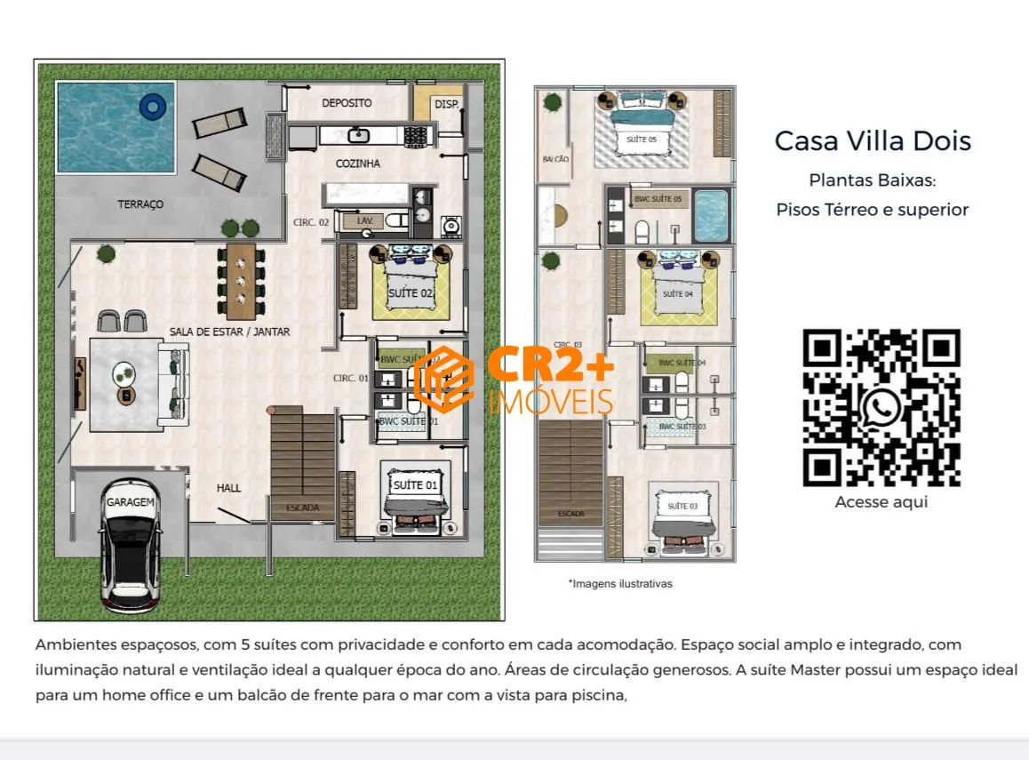 Imagem Vendo casa de luxo em Antunes - Maragogi com 5 suítes - Mobiliada e NOVA - Recém