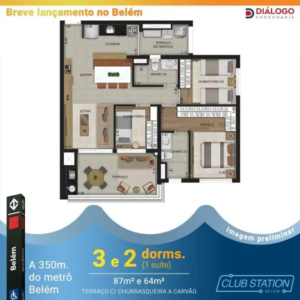 Imagem Apartamento com 3 Quartos à Venda, 64 m² em Quarta Parada - São Paulo