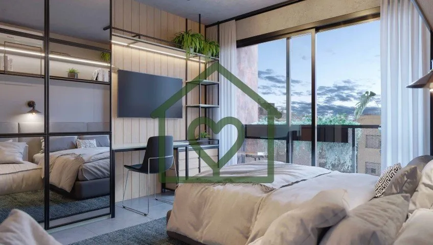 Imagem O Soul República une arquitetura, conveniência e gastronomia. Torre moderna com apartamentos studi...