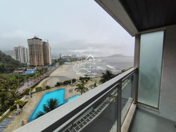 Imagem Apartamento atualizado e reformado com vista para o mar e lazer, 3 quartos com suíte e 2 vagas na Pitangueiras, Guarujá-SP - 165m² de área.