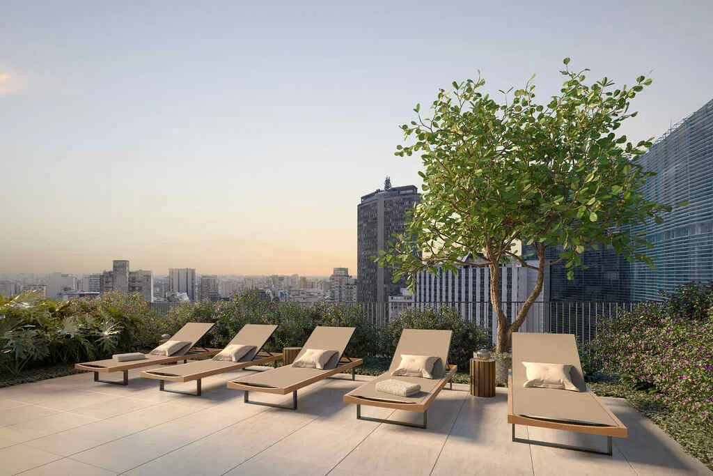 Imagem Apartamentos à venda no Centro de São Paulo com opção de 1 dormitório ou Studio, terraço, laze...