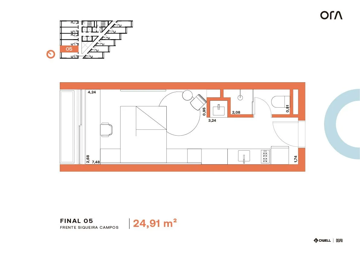 Imagem Studio à venda em Porto Alegre, Centro Histórico, com 1 quarto, 24.9m2