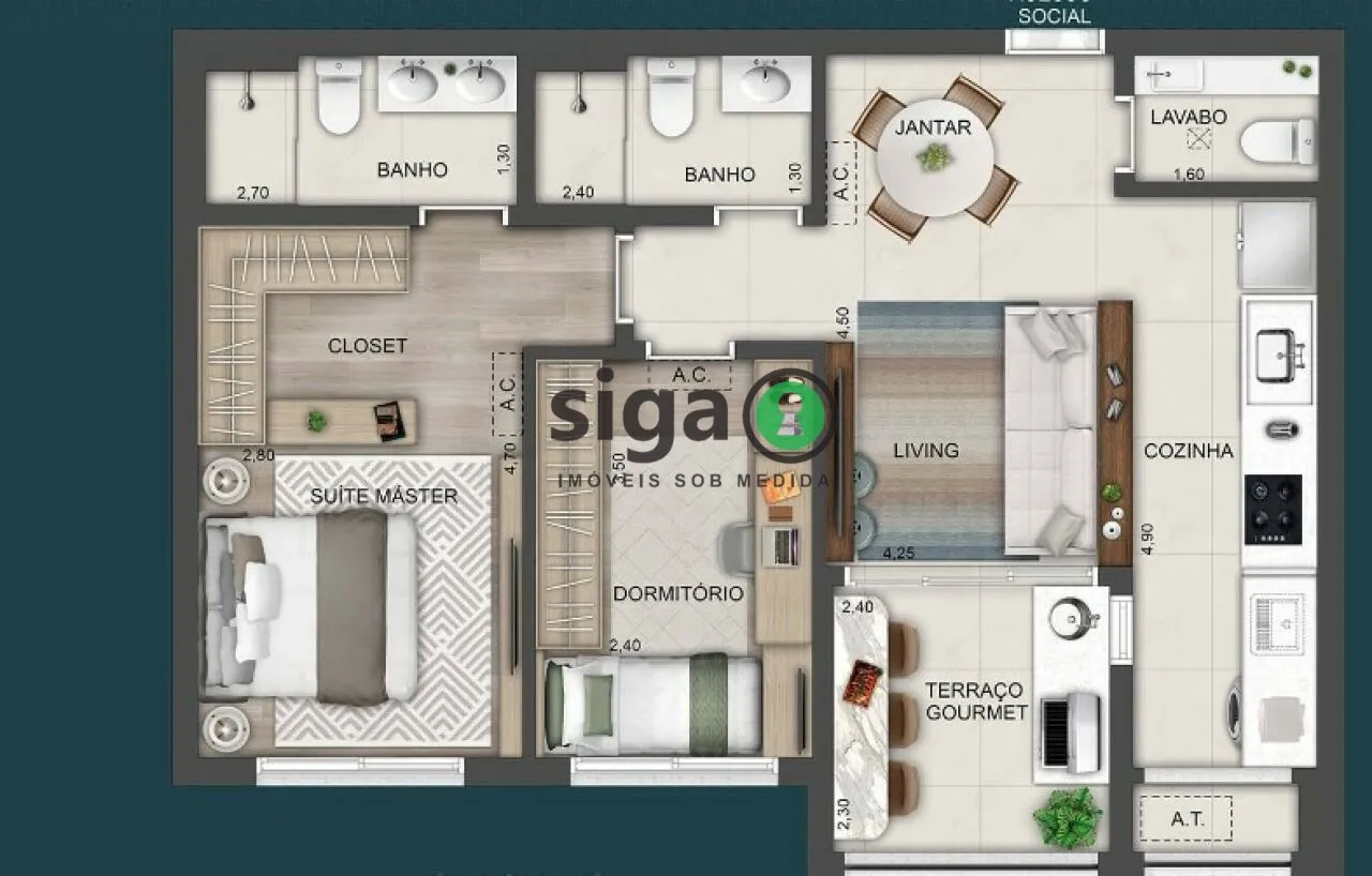 Imagem Apartamento para venda no Brooklin, São Paulo - SP