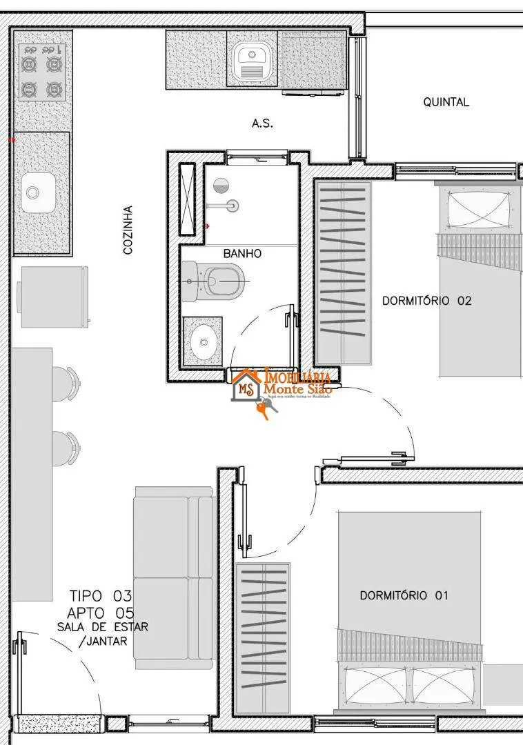 Imagem Apartamento Garden com 2 dormitórios à venda, 37 m² por R$ 249.900,00 - Vila Constança - São Paulo/SP