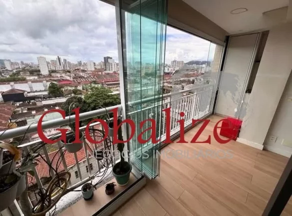 Foto do imóvel Apartamento à venda 1 dormitório e 1 vaga no bairro da Vila Mathias em Santos por R$ 399.000,00