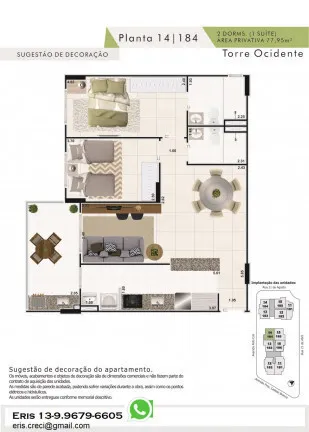 Imagem Apartamento com 2 Quartos à Venda, 77 m² em Guilhermina - Praia Grande
