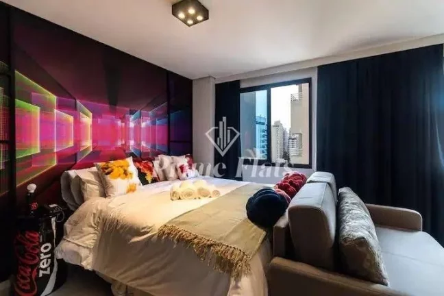 Imagem Flat disponível para locação no Mercure São Paulo Moema Times Square Hotel, com 29,40m², 1 dormitório e 1 vaga de garagem