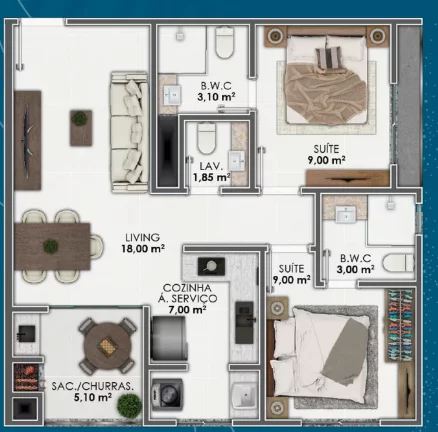 Imagem Paradis - Apartamento à venda no bairro Morretes - Itapema/SC