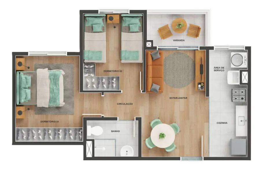 Imagem Apartamento à venda no bairro Residencial Porto Seguro - Goiânia/GO