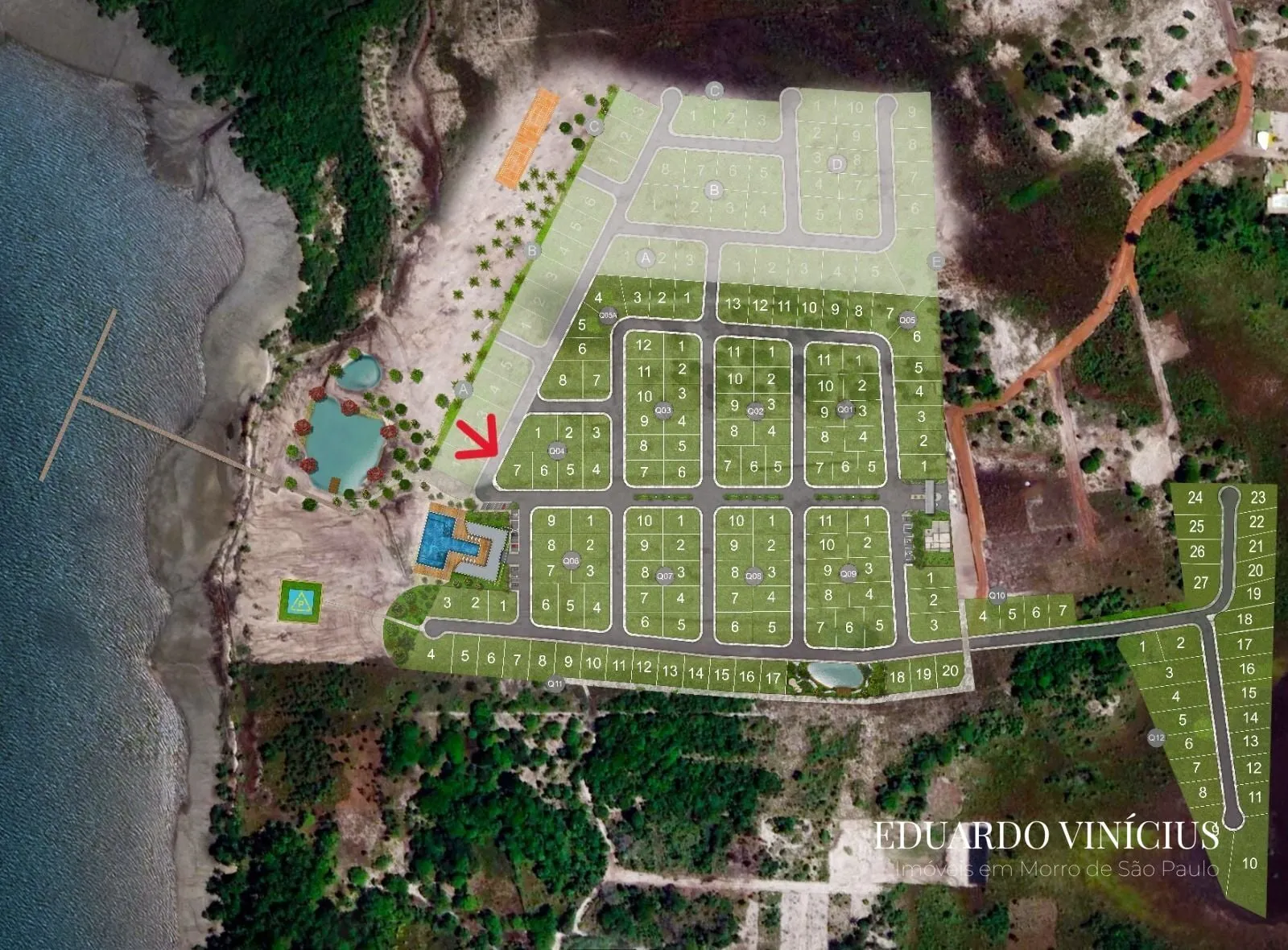Imagem Lote 457m² com Vista Mar à Venda no Kiaroa Residence &amp; Marina | Península de Maraú