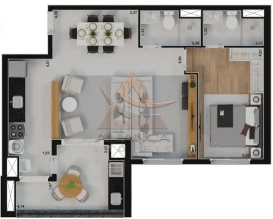 Imagem Apartamento - Ribeirão Preto - Jardim Olhos D'água